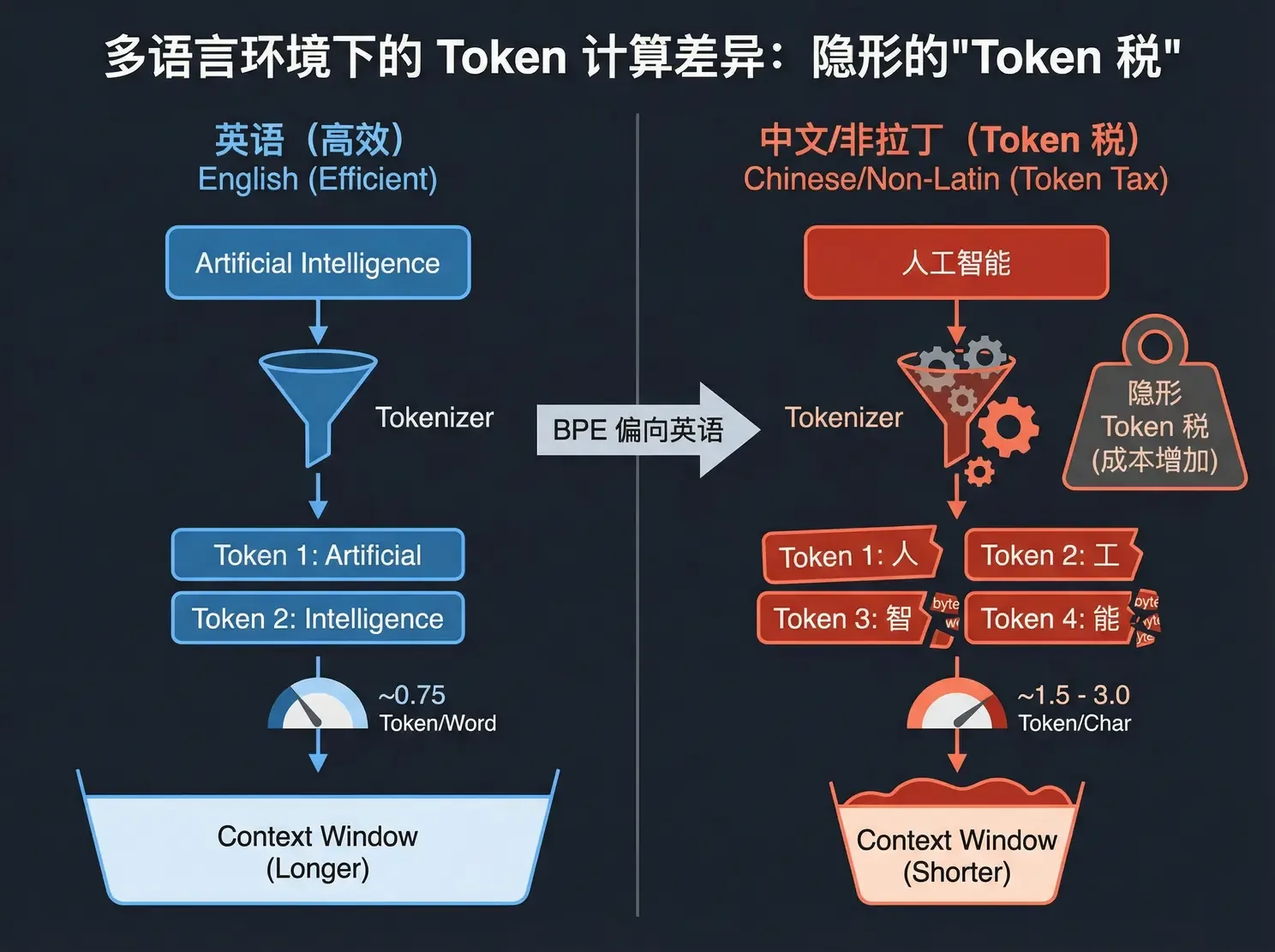 多语言环境下的 Token 计算差异