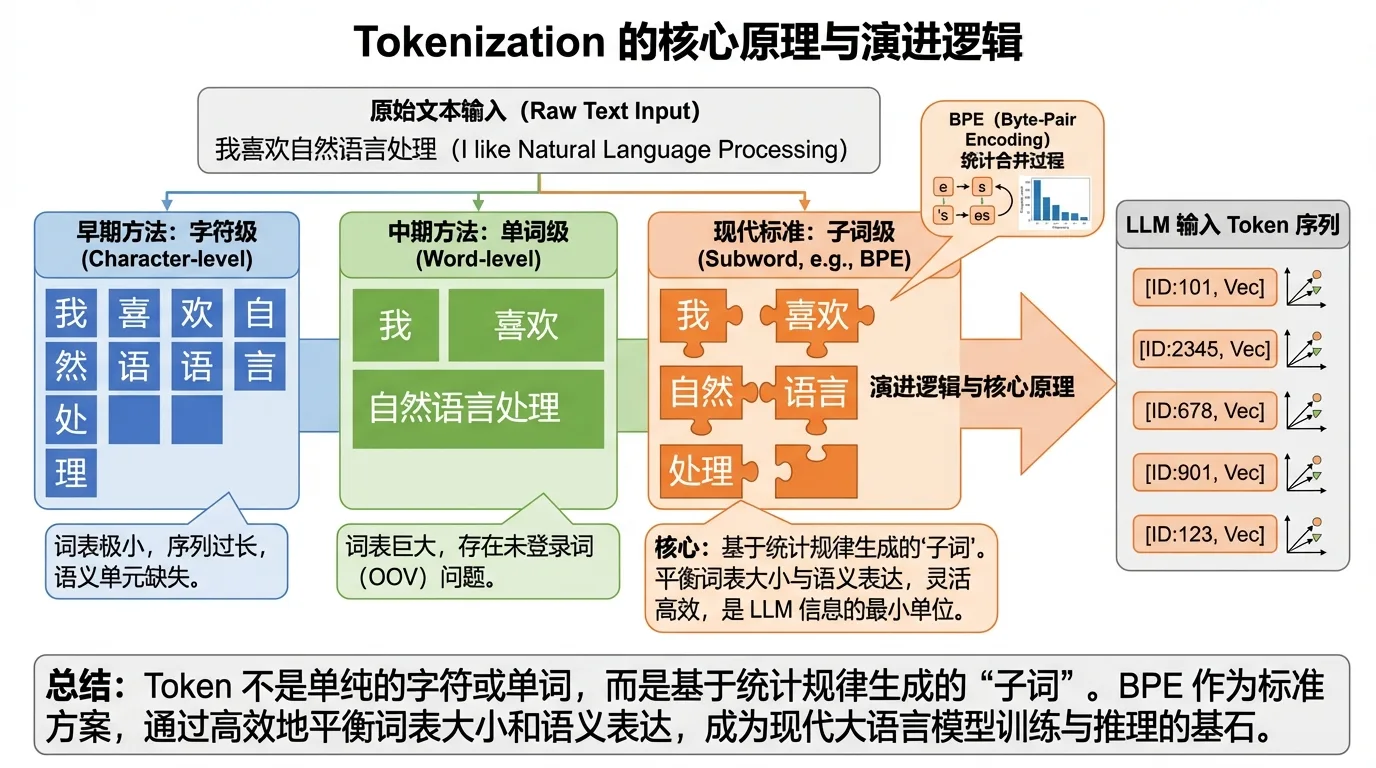 Tokenization 从字符级、单词级到子词级的演进